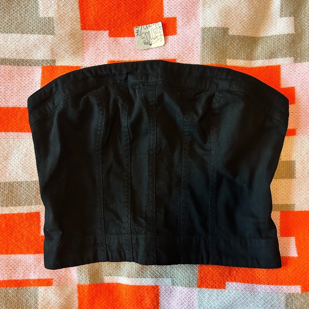 NWT Black Strapless Corset Top ✨ Free People ✨